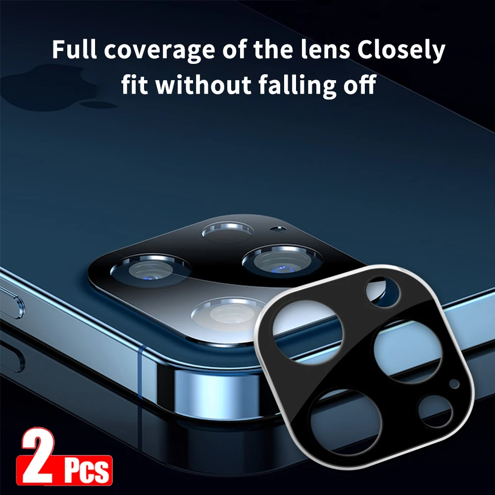 Фото 2 шт. пленка для iPhone 12 Pro Max 11 крышка объектива камеры Mini полноэкранная защитная из