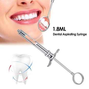 Stainless Steel 1.8ML Dental Aspirating Syringe Dentistry Instrument with Head Dental Tool
Stainless Steel 1.8ML Dental Aspirating Syringe Dentistry Instrument with Head Dental Tool