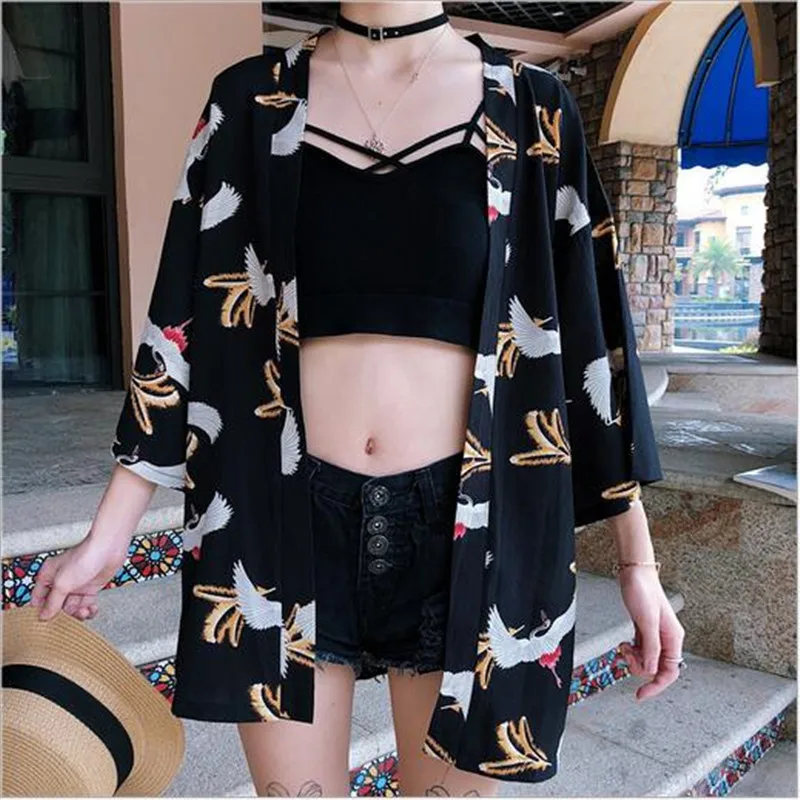 Vintage Harajuku Kimono Print cardigan 2019 Chimono Summer Autumn Women Tops Sunscreen Fashion Thin Loose Blouse Japanese Style
Vintage Harajuku Kimono Print cardigan 2019 Chimono Summer Autumn Women Tops Sunscreen Fashion Thin Loose Blouse Japanese Style