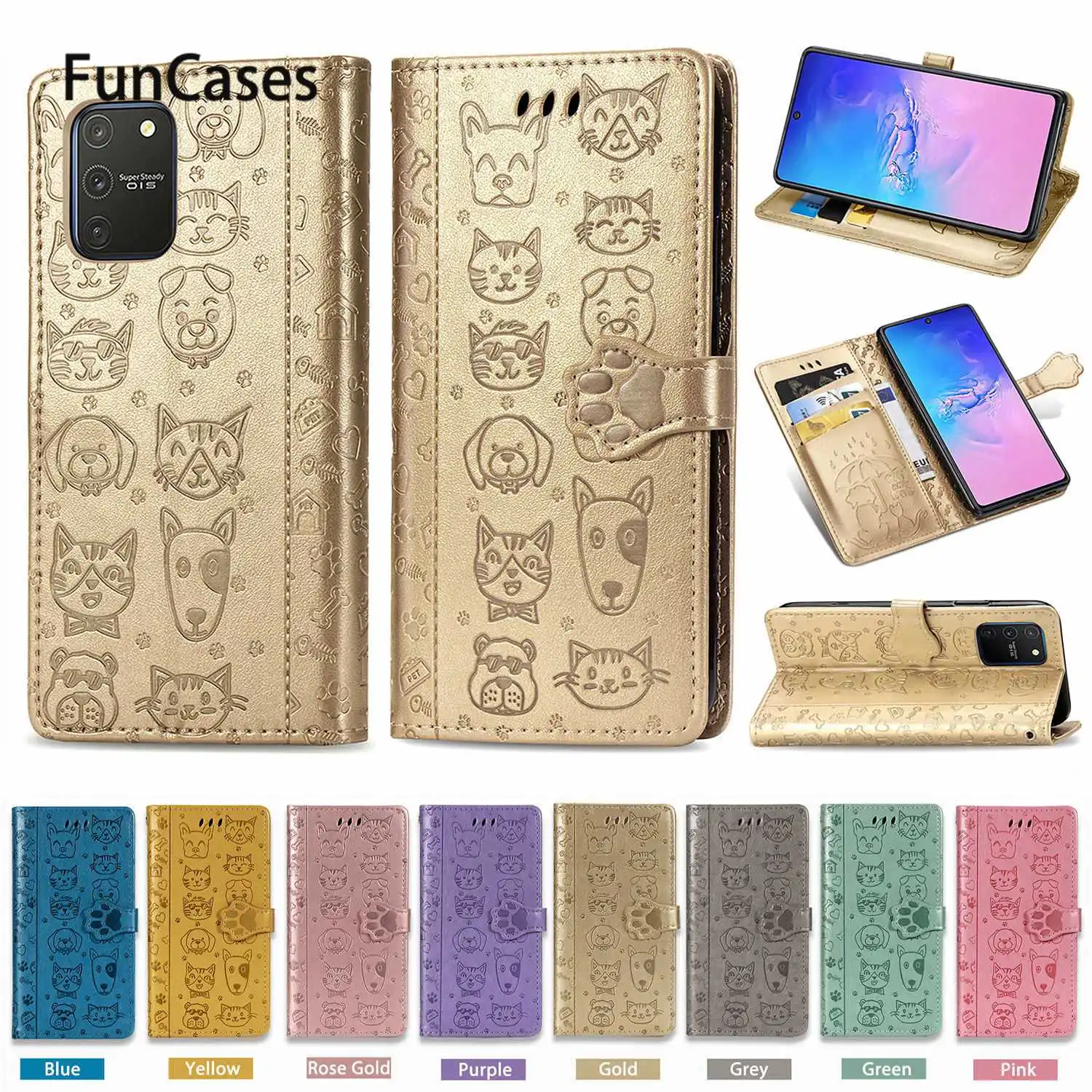 Милые Чехлы для мобильных телефонов Samsung S20 Plus Galaxy cover S10 Lite A81 S10E Note 10 Pro M31 Ultra Wallet Flip