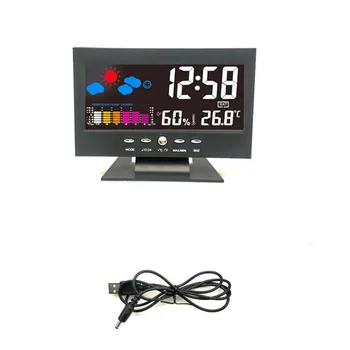 Multifunctional Alarm Clock Colorful LED Screen Perpetual Calendar Backlight Weather Forecast Display Desktop Digital LED Clock
Multifunctional Alarm Clock Colorful LED Screen Perpetual Calendar Backlight Weather Forecast Display Desktop Digital LED Clock