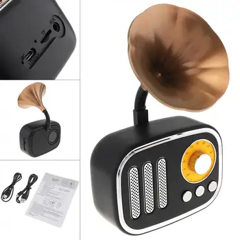 Portable Mini Outdoor Retro Subwoofer Bluetooth Speaker with FM / TF / AUX for Home / Party /Outdoor Activities 
Portable Mini Outdoor Retro Subwoofer Bluetooth Speaker with FM / TF / AUX for Home / Party /Outdoor Activities