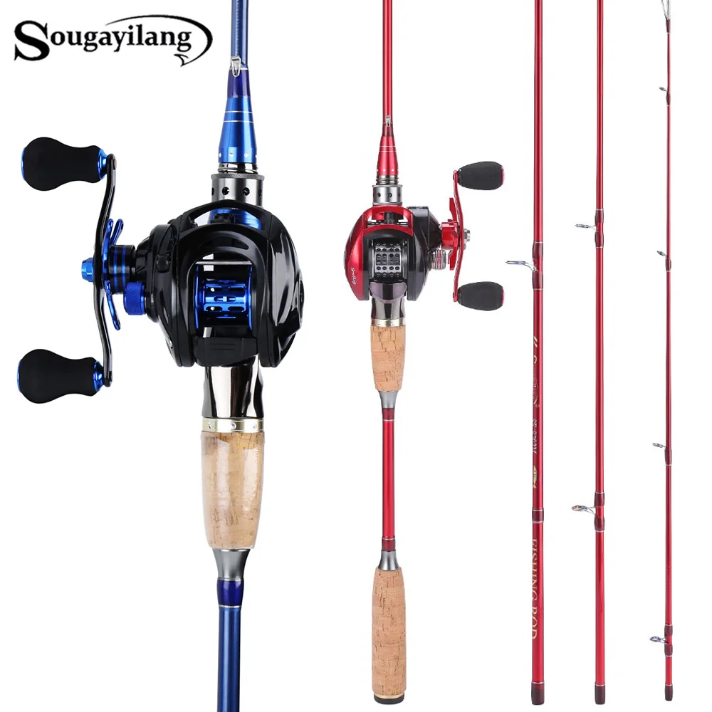 Sougayilang 2.1M 2.4M Fishing Rod with Baitcast Reel Combo Portable Casting Fishing Rod Pole with 12+1BB 8.1:1 Baitcasting Kit
Sougayilang 2.1M 2.4M Fishing Rod with Baitcast Reel Combo Portable Casting Fishing Rod Pole with 12+1BB 8.1:1 Baitcasting Kit