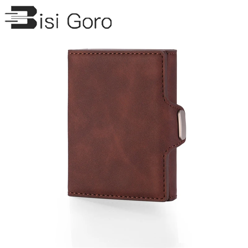BISI GORO Business Credit Card Holder with Button Travel Passport Wallet PU Aluminum RFID Multifunctional Card Case Organizer
BISI GORO Business Credit Card Holder with Button Travel Passport Wallet PU Aluminum RFID Multifunctional Card Case Organizer