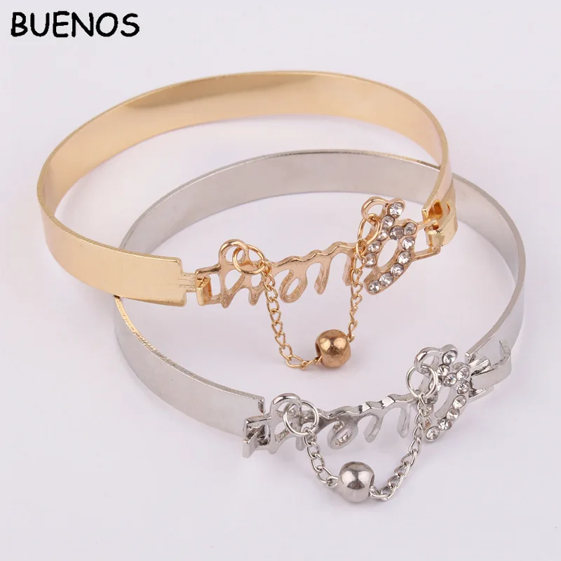 BUENOS New Love Letter Exquisite Bracelet Accessory Rhinestone Decor Stylish Hand Chain Ring Fashion Jewelry
BUENOS New Love Letter Exquisite Bracelet Accessory Rhinestone Decor Stylish Hand Chain Ring Fashion Jewelry