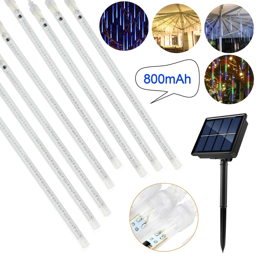 144leds 8Tube Solar LED Meteor Shower String Light Outdoor Decor Lamp for Christmas,New Year,Weddings,Parties,Valentine
144leds 8Tube Solar LED Meteor Shower String Light Outdoor Decor Lamp for Christmas,New Year,Weddings,Parties,Valentine
