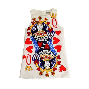 Summer quality baby dress Girls sleeveless Dress kids brand Vestidos Children fashion Clothes poker cookies print 3 to 9 yrs 
Summer quality baby dress Girls sleeveless Dress kids brand Vestidos Children fashion Clothes poker cookies print 3 to 9 yrs