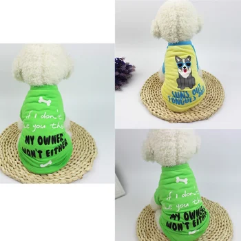 new dog clothes Spring and summer models polyester bone print dog T-shirt
new dog clothes Spring and summer models polyester bone print dog T-shirt