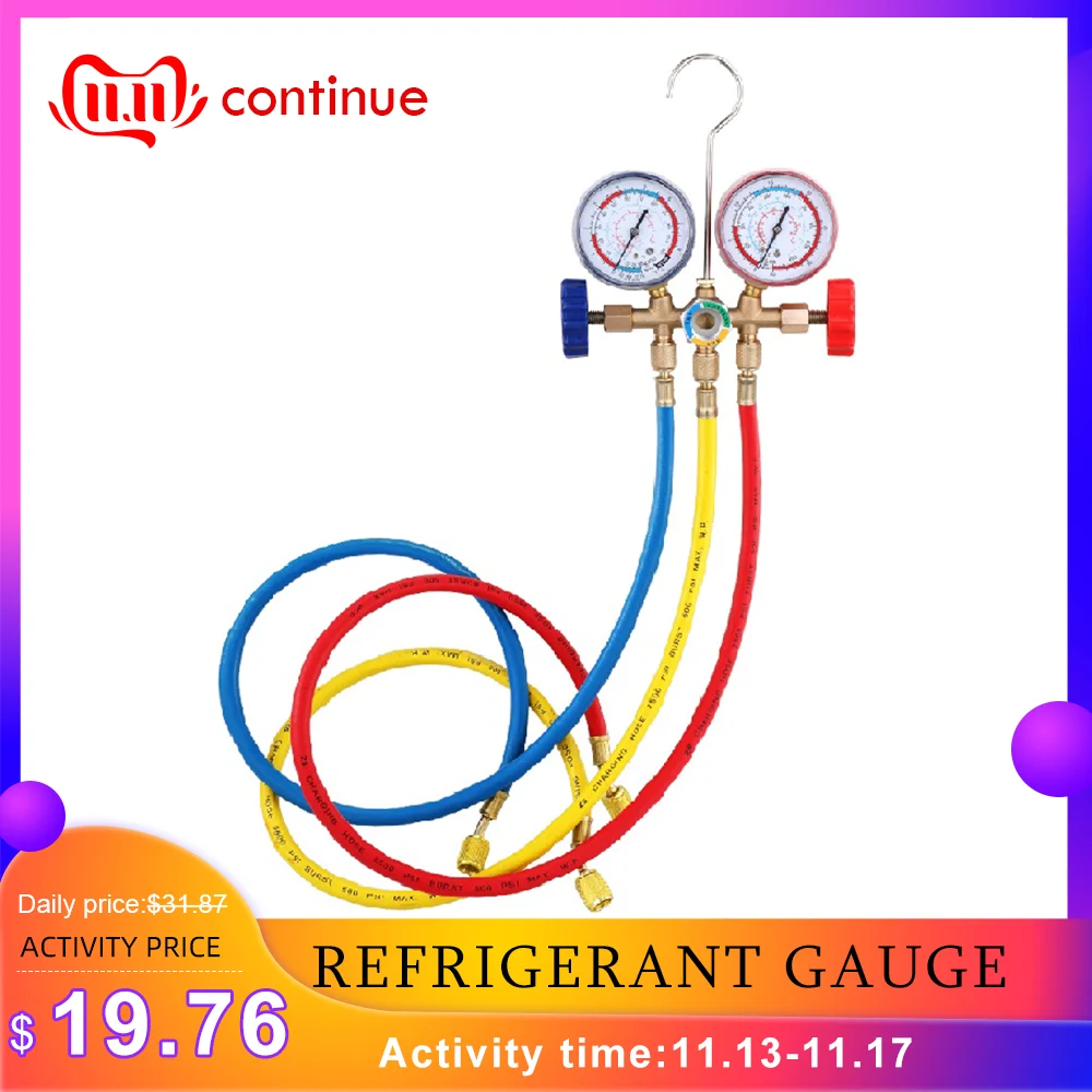 Refrigerant Manifold Gauge Set Air Conditioning Tools + Refrigerant Testing Charging Evacuation for Air Condition Refrigeration
Refrigerant Manifold Gauge Set Air Conditioning Tools + Refrigerant Testing Charging Evacuation for Air Condition Refrigeration