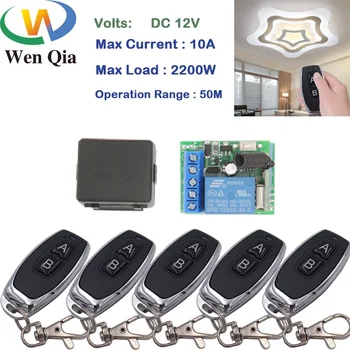 Wenqia 433MHz Universal Remote Control DC 12V 10A 1CH Transmitter for Electric curtain and garage door Control Switch
Wenqia 433MHz Universal Remote Control DC 12V 10A 1CH Transmitter for Electric curtain and garage door Control Switch