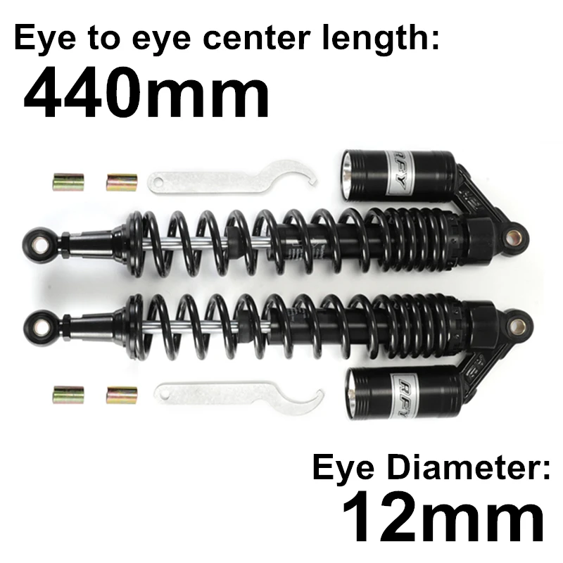Universal 440mm 17.32" Black Gas Motorcycle Off-Road Moto Mountain Dirt Bike Rear Front Shock Absorber Suspension Protector D15
Universal 440mm 17.32" Black Gas Motorcycle Off-Road Moto Mountain Dirt Bike Rear Front Shock Absorber Suspension Protector D15