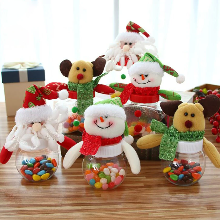 Christmas Candy Jar Food Storage Container Christmas Elk & Santa & Snowman Clear Plastic Candy Jar Bottle Holder Kid's Gift
Christmas Candy Jar Food Storage Container Christmas Elk & Santa & Snowman Clear Plastic Candy Jar Bottle Holder Kid's Gift