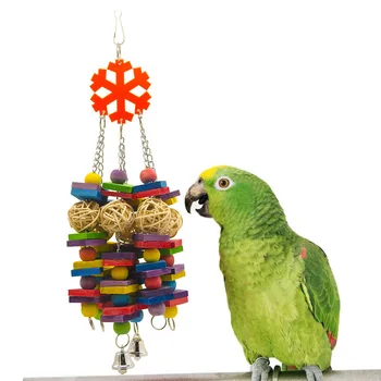 Large and medium-sized parrot nibble toy Acrylic snowflake Sepak takraw wooden beads nibble string
Large and medium-sized parrot nibble toy Acrylic snowflake Sepak takraw wooden beads nibble string