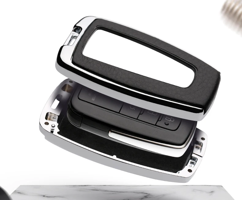 CHEPINFA Leather Car Key Case Cover Shell For Toyota CHR C-HR Prado Camry Avalon Prius Corolla RAV4 Land Cruiser Avalon Keychain