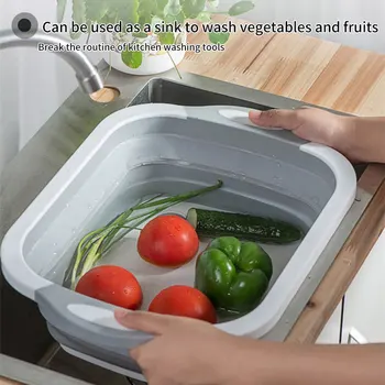 Foldable Multifunction Chopping Board Colander Bowl Kitchen Storage Accessories Vegetable Fruit Washing Basket
Foldable Multifunction Chopping Board Colander Bowl Kitchen Storage Accessories Vegetable Fruit Washing Basket