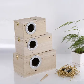 1Pcs Wood Bird House Nest Birds Breeding Box Bird Parrot Breeding Decorative Cages Pet Accessories Home Balcony Decoration
1Pcs Wood Bird House Nest Birds Breeding Box Bird Parrot Breeding Decorative Cages Pet Accessories Home Balcony Decoration