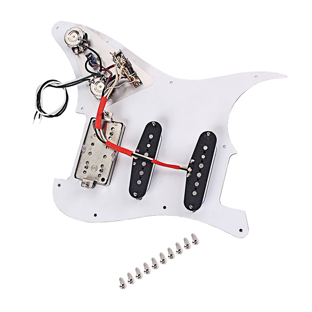 SSH Loaded Prewired Pickguard Pickup Set For Electric Guitar ST 
SSH Loaded Prewired Pickguard Pickup Set For Electric Guitar ST