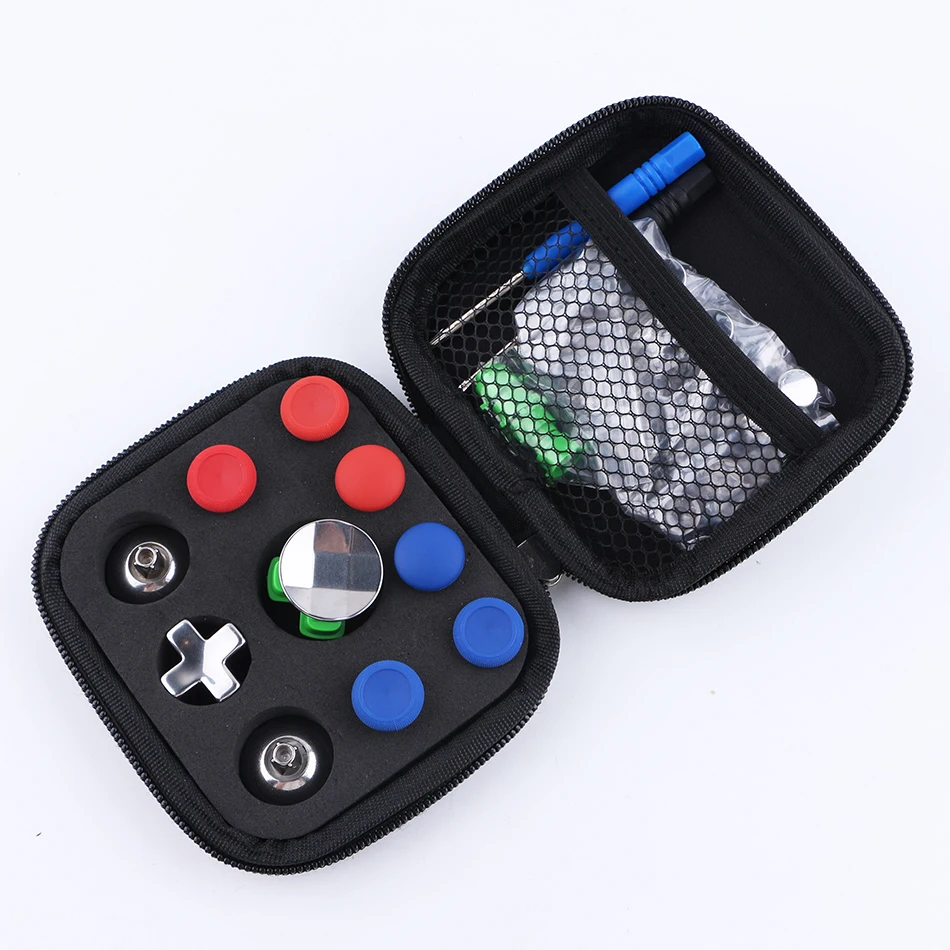 31Pcs Metal Swap Thumsticks Grip D-Pad and ABXY Button Set For Sony PS4 Controller Green + Red Replacement Accessories
31Pcs Metal Swap Thumsticks Grip D-Pad and ABXY Button Set For Sony PS4 Controller Green + Red Replacement Accessories