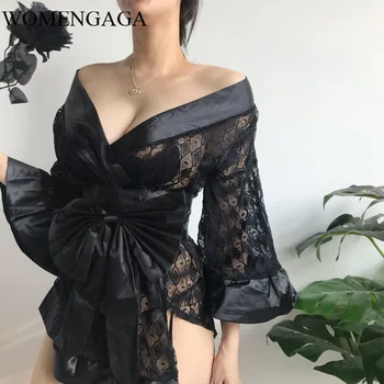 2020 Summer New Japanese Sexy LaceThree Quarter High Waist Kimono Mesh Bow Womens Mesh Girl Female Trumpet Sleeve Pajamas E173
2020 Summer New Japanese Sexy LaceThree Quarter High Waist Kimono Mesh Bow Womens Mesh Girl Female Trumpet Sleeve Pajamas E173