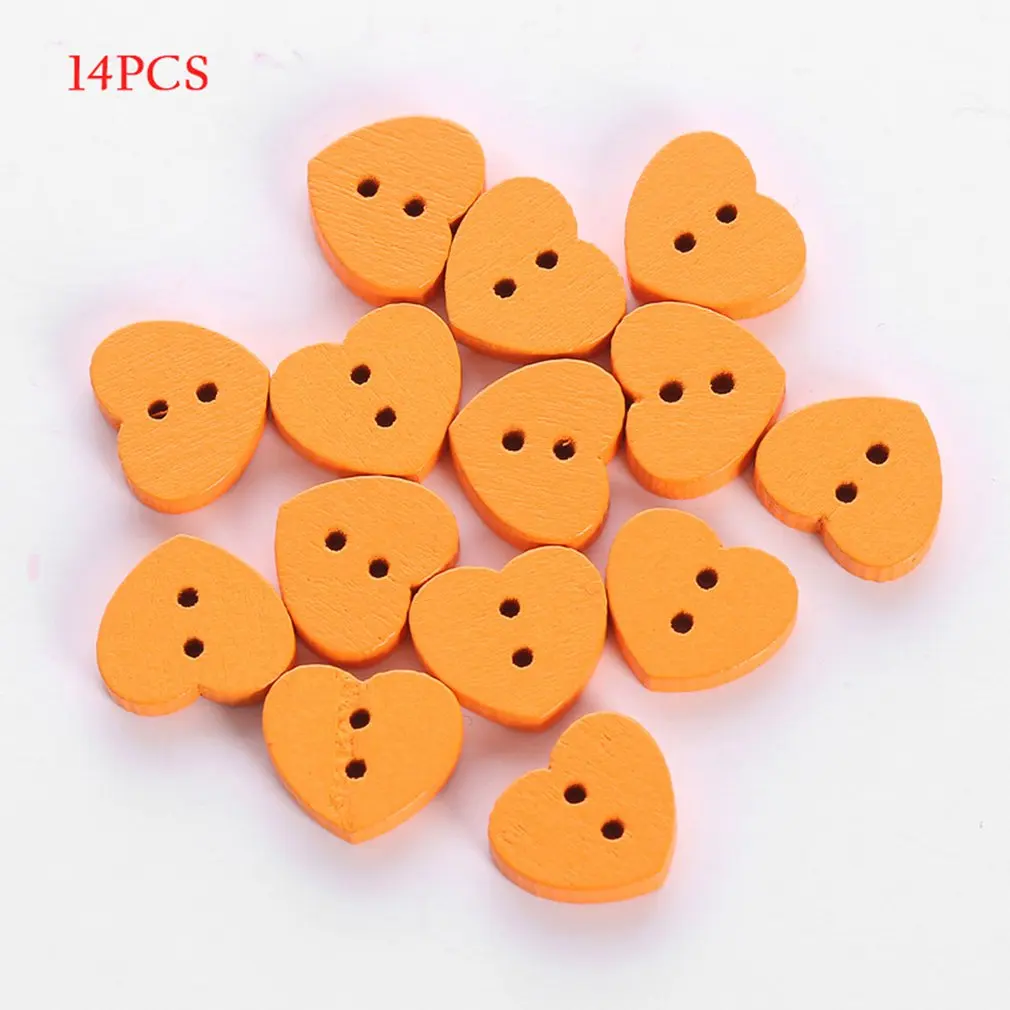 14PCS/Bag DIY Heart Shape Sewing Wooden Buttons For Children Clothes Decorative Button Crafts Scrapbooking Accessories
14PCS/Bag DIY Heart Shape Sewing Wooden Buttons For Children Clothes Decorative Button Crafts Scrapbooking Accessories