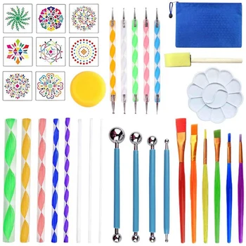 Mandala Dotting Tools,Stencil Painting Stencil Tool Paint Tray Set for Painting Rocks Coloring Drawing and Drafting Art
Mandala Dotting Tools,Stencil Painting Stencil Tool Paint Tray Set for Painting Rocks Coloring Drawing and Drafting Art