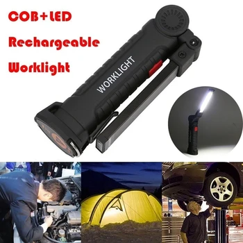 Portable 3 Mode COB Flashlight Torch USB Rechargeable LED Work Light Magnetic COB Lanterna Hanging Hook Lamp For Outdoor Camping
Portable 3 Mode COB Flashlight Torch USB Rechargeable LED Work Light Magnetic COB Lanterna Hanging Hook Lamp For Outdoor Camping