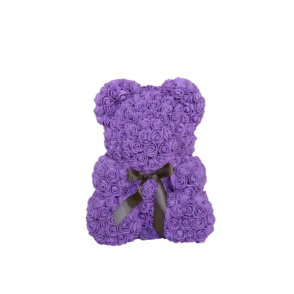 gift artificial roses bear home wedding party decoration
