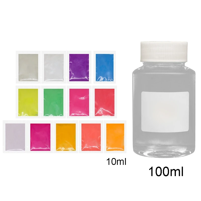 13 Colours Luminous Powder Kit Glow In the Dark Resin Pigment Dye UV Epoxy Jewelry Painting Nail Art Craft Tools | Украшения и
