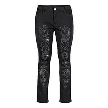 

Men's Black Stretchy Jeans Skinny Slim Fit Hot Drill Punk Streetwear Hip hop Rap Biker Trousers Men Letter Denim Pencil Pants