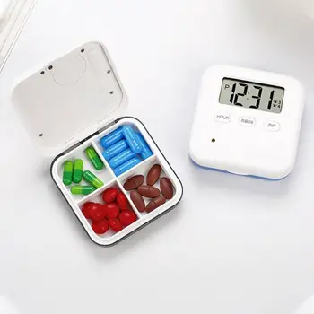 New Traveling Portable Timing Reminder Pill Box Smart Sealed Four Compartment Pill Box Electronic Pill Box
New Traveling Portable Timing Reminder Pill Box Smart Sealed Four Compartment Pill Box Electronic Pill Box
