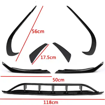 W176 7PCS Front Bumper Side Canards Splitter Spoiler For Mercedes for Benz A-Class A180 A200 A220 A250 for AMG A45 2016-18
W176 7PCS Front Bumper Side Canards Splitter Spoiler For Mercedes for Benz A-Class A180 A200 A220 A250 for AMG A45 2016-18