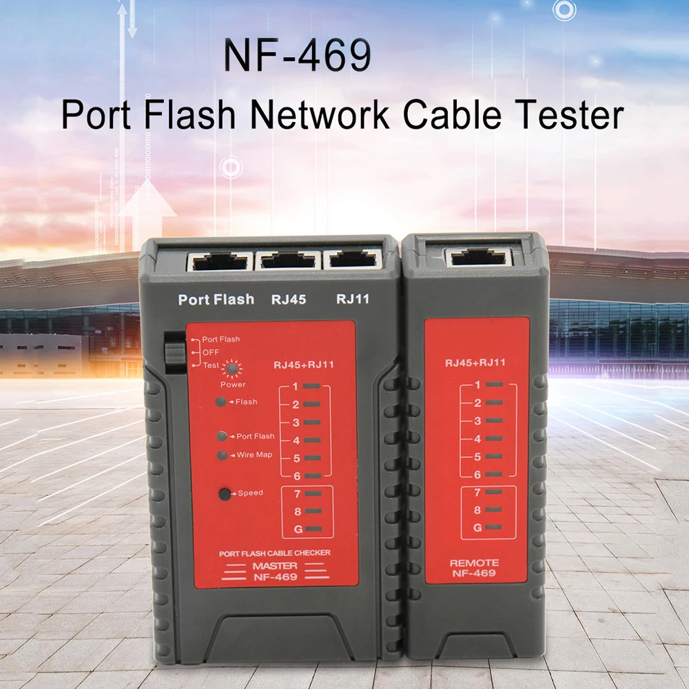 NEW NF-469L Network Cable Tester RJ45 RJ11 Tester for Ethernet LAN Cable Landline Phone Wire Testing Tool
NEW NF-469L Network Cable Tester RJ45 RJ11 Tester for Ethernet LAN Cable Landline Phone Wire Testing Tool
