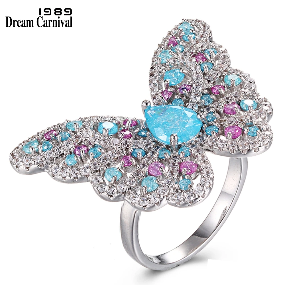 DreamCarnival1989 новые красивые кольца с бабочками для женщин элегантные из