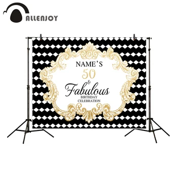 Allenjoy 50th Birthday Photozone Lattice Golden Glitter Damask Black Party Backdrops Curtains Adult Celebration Activity Decor
Allenjoy 50th Birthday Photozone Lattice Golden Glitter Damask Black Party Backdrops Curtains Adult Celebration Activity Decor