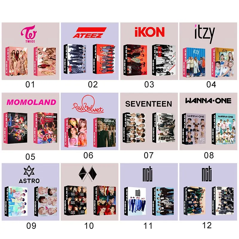 30Pcs/set KPOP ATEEZ RED VELVET MOMOLAND Photocard Lomo Card Paper Small Cards Album
30Pcs/set KPOP ATEEZ RED VELVET MOMOLAND Photocard Lomo Card Paper Small Cards Album