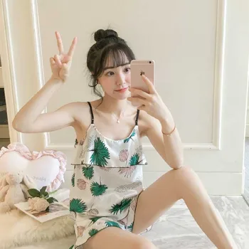 BEFORW Sexy Pajamas For Women Comfortable Breathable Pajamas Sleep Pants Soft sleeveless Loose Summer Suspenders Pajamas Set 
BEFORW Sexy Pajamas For Women Comfortable Breathable Pajamas Sleep Pants Soft sleeveless Loose Summer Suspenders Pajamas Set