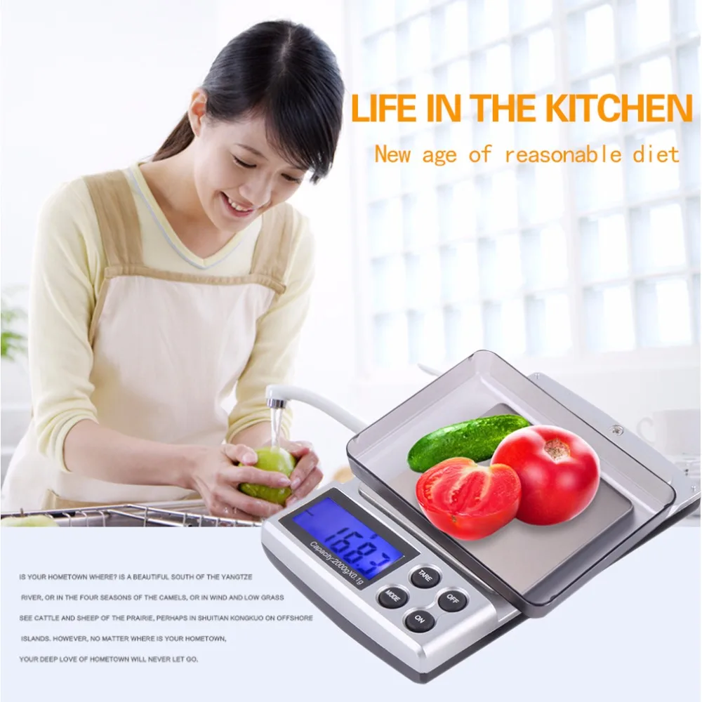 2KG Digital Pockets Scale Lack+Silver Auto Power Off Jewelry Weight Balance Scale Precision LCD With Optional Backlight
2KG Digital Pockets Scale Lack+Silver Auto Power Off Jewelry Weight Balance Scale Precision LCD With Optional Backlight