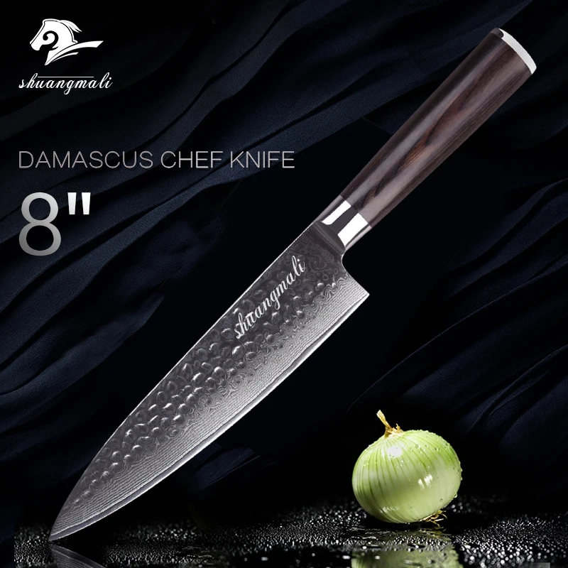 2019 New Chef Knife Damascus Steel Kitchen Knives 8" VG10 Steel Cutter Slicer Cleaver Knife Meat Vegetable Knives Cooked Tools
2019 New Chef Knife Damascus Steel Kitchen Knives 8" VG10 Steel Cutter Slicer Cleaver Knife Meat Vegetable Knives Cooked Tools