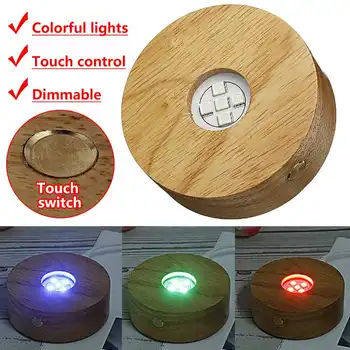 3D LED Lamp Base Creative 3D LED Night Lights Table Lamp Wooden Lamp Base Gradient Colorful Lights For Home Decorative Light
3D LED Lamp Base Creative 3D LED Night Lights Table Lamp Wooden Lamp Base Gradient Colorful Lights For Home Decorative Light