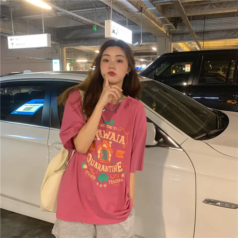 Women's T-shirts Tops Japanese Kawaii Ladies Ulzzang Vintage Letter Print T-shirt Female Korean Harajuku Clothes For Women
Women's T-shirts Tops Japanese Kawaii Ladies Ulzzang Vintage Letter Print T-shirt Female Korean Harajuku Clothes For Women