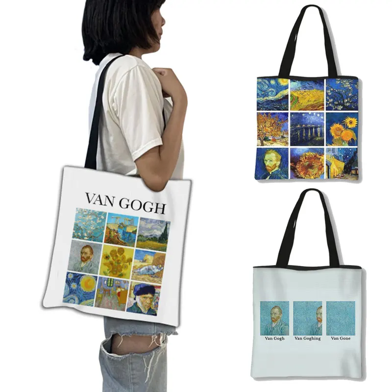 

Starry Night / Sunflower Women Handbags Ladies Shoulder Bags Van Gogh Casual Totes Shopping Bags Woman shoppping bag