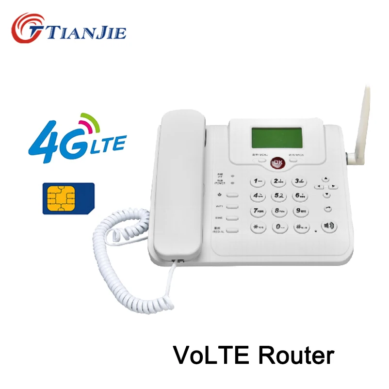 TianJie 4G VoLTE Wifi Router Wireless Landline Voice Call Router Hotspot Broadband Fixed Telephone With Sim Slot LAN Port
TianJie 4G VoLTE Wifi Router Wireless Landline Voice Call Router Hotspot Broadband Fixed Telephone With Sim Slot LAN Port