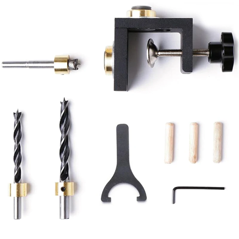 9 Pcs Woodworking Drill Bit Positioning Pin Fixture Drilling Locator Kit Woodworking Locator Tool with Step Drill
9 Pcs Woodworking Drill Bit Positioning Pin Fixture Drilling Locator Kit Woodworking Locator Tool with Step Drill