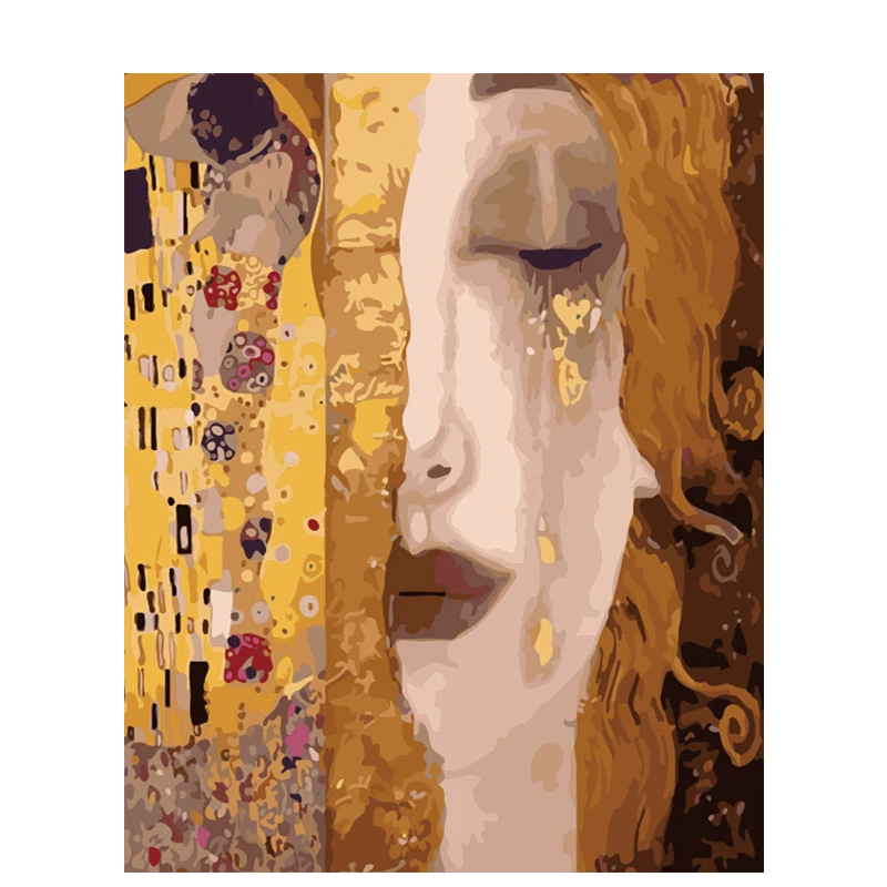 

RUOPOTY 60x75cm Frame Painting By Numbers For Adults Klimt Diy Kits Wall Art Picture Drawing Coloring By Numbers Home Decor Art