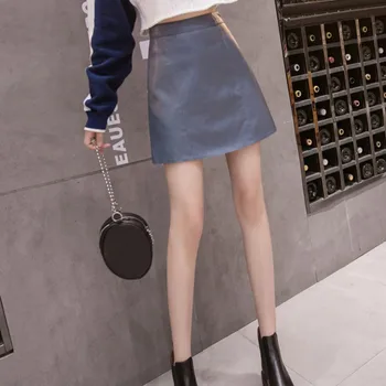 Women Skirts Solid Color Ladies Elastic Waist PU Faux Leather Skirt Slim Female A-line Mini Skirts
Women Skirts Solid Color Ladies Elastic Waist PU Faux Leather Skirt Slim Female A-line Mini Skirts