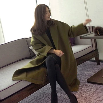 Females Overcoat Korean Style Winter Women Casual Coat Fashion Female Pockets Jackets Large Size Long Woolen Womens Outerwear
Females Overcoat Korean Style Winter Women Casual Coat Fashion Female Pockets Jackets Large Size Long Woolen Womens Outerwear