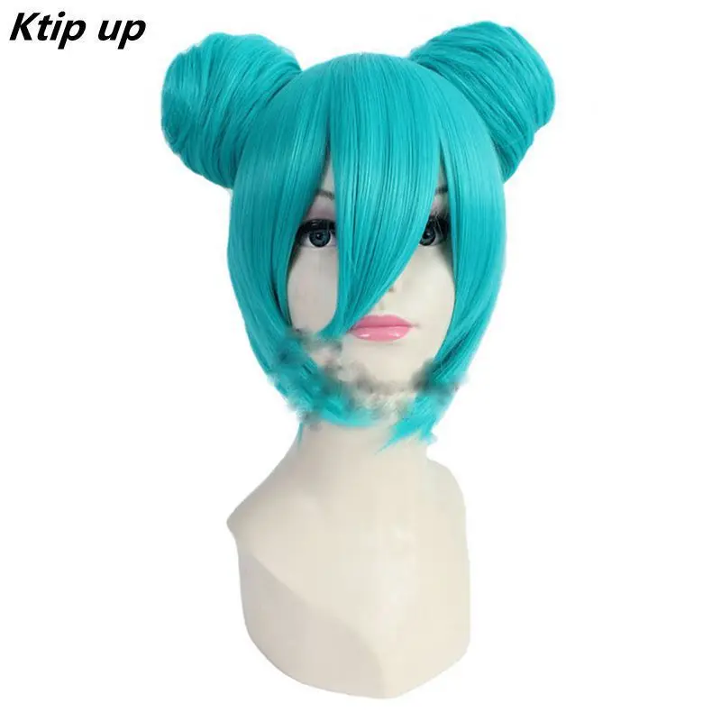 Ktip Up 35cm Blue Shor Base Wig With Bun Vocaloid Miku Synthetic Hair Cosplay Costume Wig Halloween Party Wigs Hair
Ktip Up 35cm Blue Shor Base Wig With Bun Vocaloid Miku Synthetic Hair Cosplay Costume Wig Halloween Party Wigs Hair