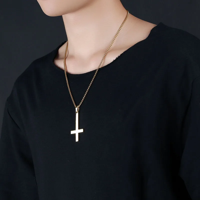 Men Inverted Cross Pendant Necklace Stainless Steel Chain Link Necklaces Jewelry SER88
Men Inverted Cross Pendant Necklace Stainless Steel Chain Link Necklaces Jewelry SER88