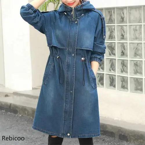 Hooded Jacket Jean Woman Large Size Cloak Denim Windbreaker 2019 Spring Autumn New BF Denim Jacket Female Long Loose Coat
Hooded Jacket Jean Woman Large Size Cloak Denim Windbreaker 2019 Spring Autumn New BF Denim Jacket Female Long Loose Coat