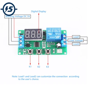 DC 5V Multi-Function Delay Relay Module Programmable Cycle Timer Countdown Power-ON Power-OFF Module
DC 5V Multi-Function Delay Relay Module Programmable Cycle Timer Countdown Power-ON Power-OFF Module